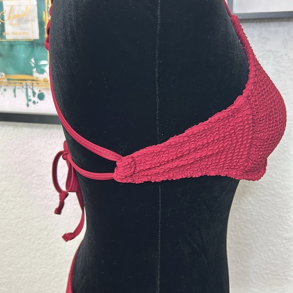 XHILARATION Small Maroon Bikini with crisscross back tie sides - Picture 10 of 16